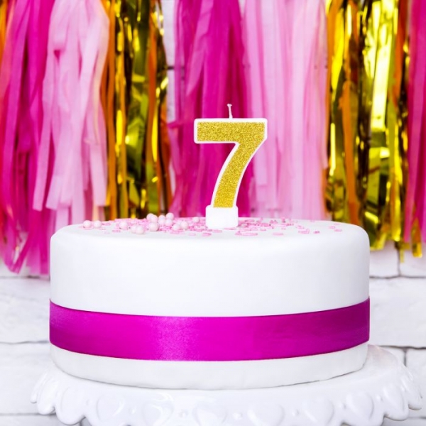 Number Candle - 7 – Gold